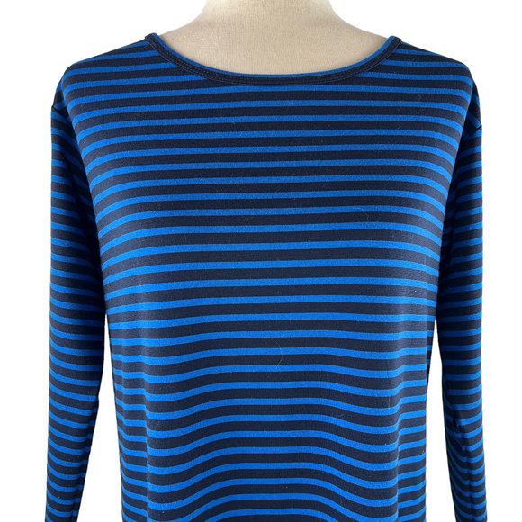 Preppy! Draper James Black & Royal Blue Stripes Tulip Hem Mini Dress Siz… - Picture 9 of 13